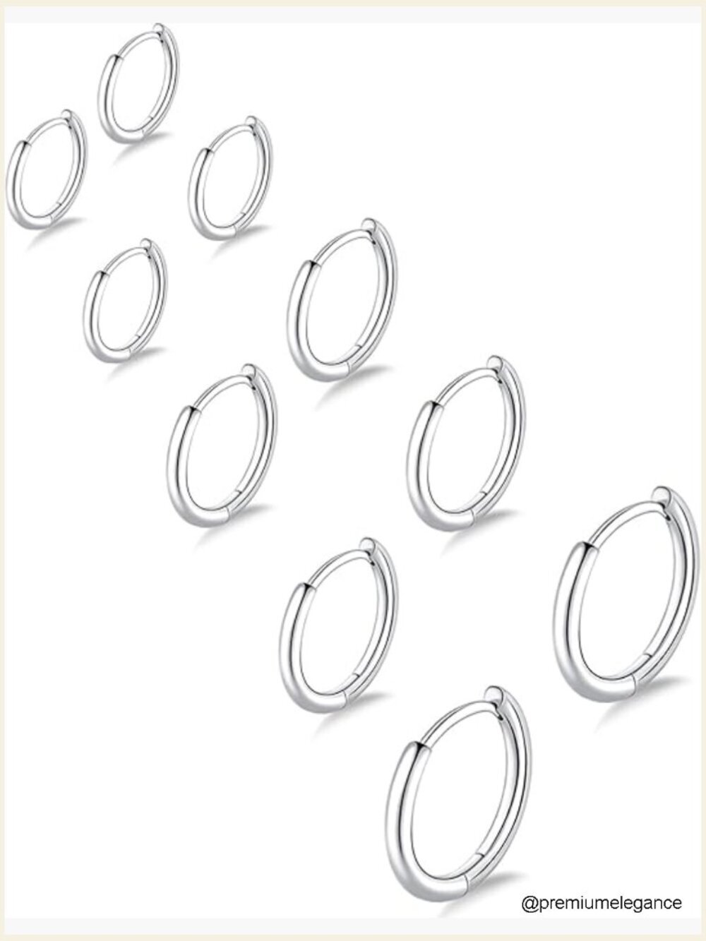 Surgical Steel Hoop Earrings Set for Multiple Piercings Hypoallergenic 6-12mm